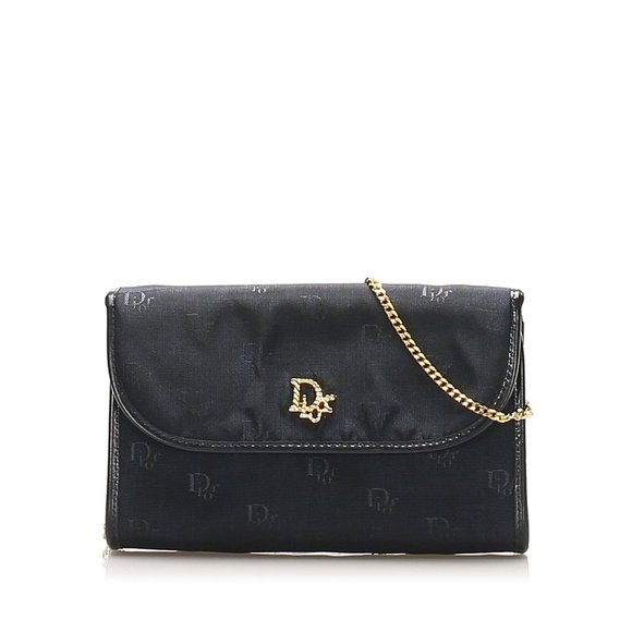 Dior Bags Christian Dior Chain Nylon Shoulder Bag Black Poshmark